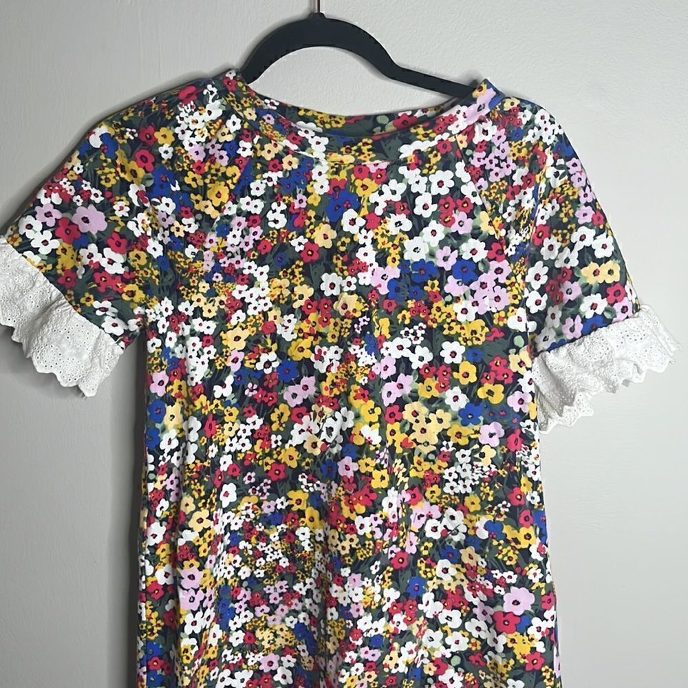 Women’s Ann Taylor Size XS Mini Dress Floral with Ruffled Sleeves - Picture 5 of 6